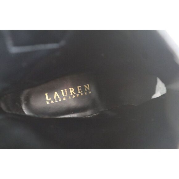 Lauren Ralph Lauren Women's Sz 8.5B Black Devyn Leather/Suede Western Boots - Picture 6 of 8